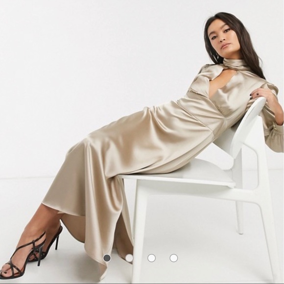 topshop satin maxi dress